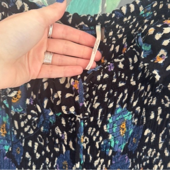 Free People Black Off-Shoulder Floral Maxi Dress - Picture 3 of 4